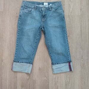 Columbia Cropped Jeans Rolled Cuff 8 Blue Medium